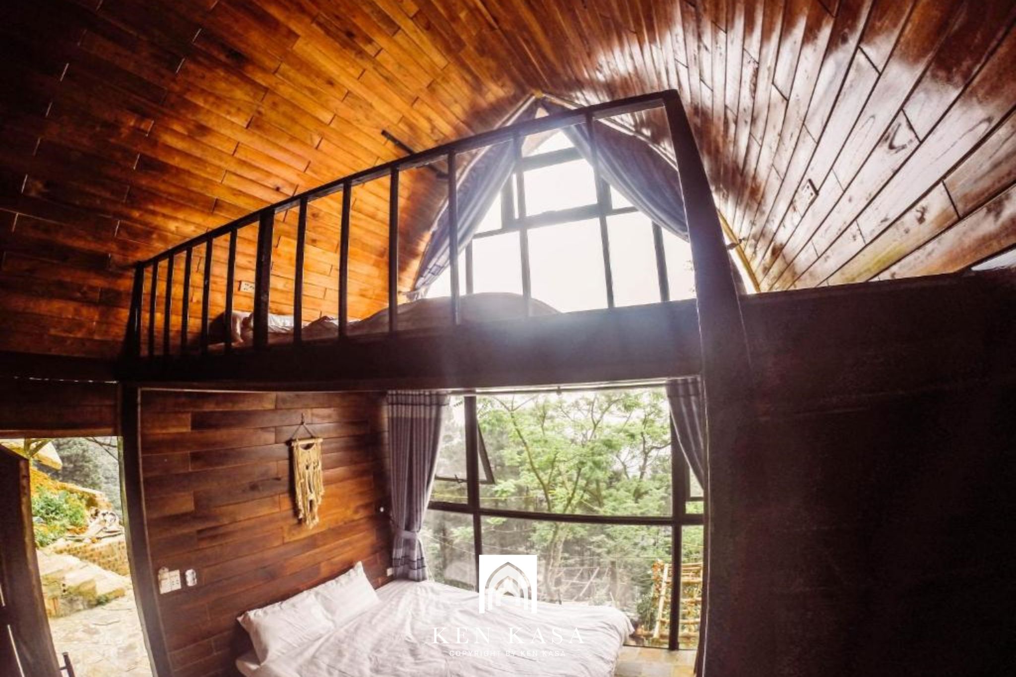 mẫu thiết kế phòng homestay bằng gỗ chillout village